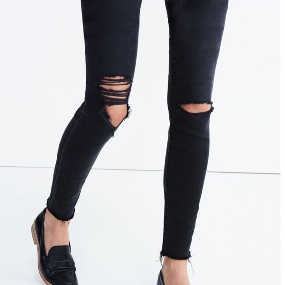 Madewell Women’s 9” High Riser Skinny Jeans in Black Sea Size 27 - Picture 3 of 13